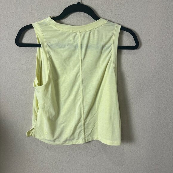 ALL IN MOTION Cropped Bright Yellow Glitter Crop Top Shirt Size XS - Picture 2 of 7